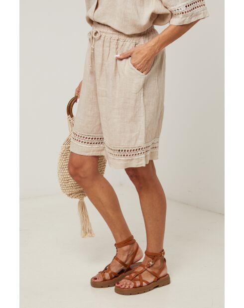 Short 100% lin Mila beige
