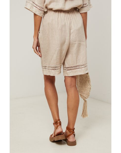 Short 100% lin Mila beige