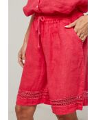 Short 100% lin Mila framboise