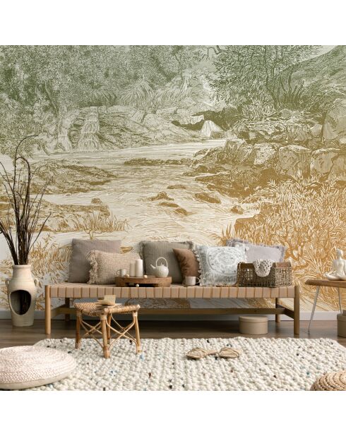 Rives d'Abyssinia veelkleurig panoramabehang - 240x270 cm
