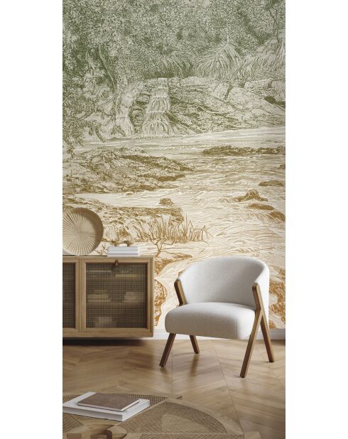 Rives d'Abyssinia veelkleurig panoramabehang - 240x270 cm