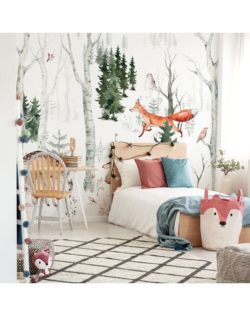 Papier peint panoramique Bambi & Co multicolore - 336x260 cm