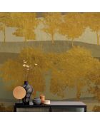 Papel pintado panorámico Vallons dorésvert - 384x270 cm