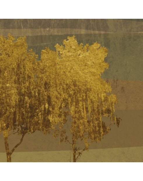 Papel pintado panorámico Vallons dorésvert - 384x270 cm