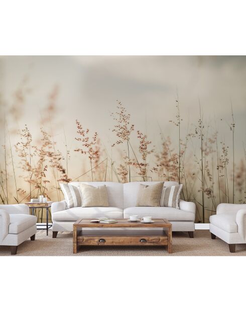 Papier peint panoramique Pampa beige - 384x270 cm