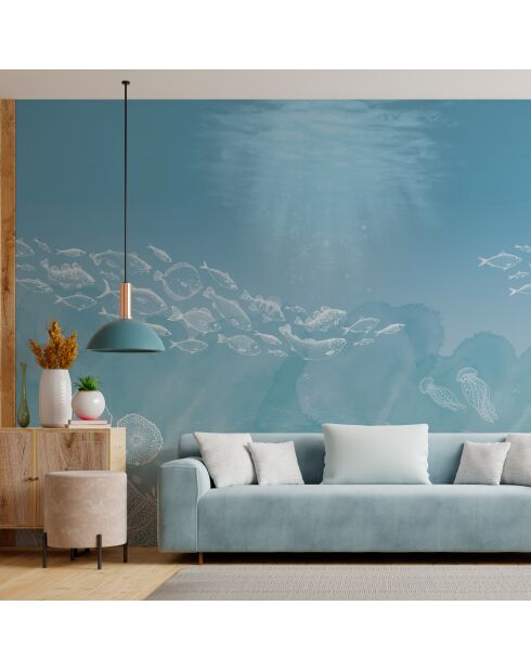 Panorama-Tapete Le Grand Bleu Bleu - 384x280 cm