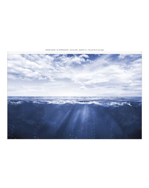Panoramisch behang Grand Large blauw - 432x270 cm