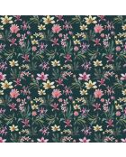 Denise's flowers panoramabehang chroomgroen - 288x290 cm