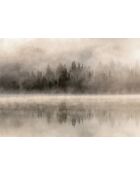 Mistery Lake beigefarbene Panorama-Tapete - 384x270 cm