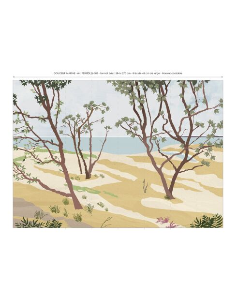 Carta da parati panoramica multicolore Doucer Marine - 384x270 cm
