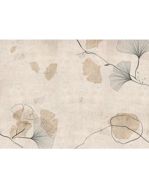 Papier peint panoramique Fogli Di Carta sable - 384x280 cm