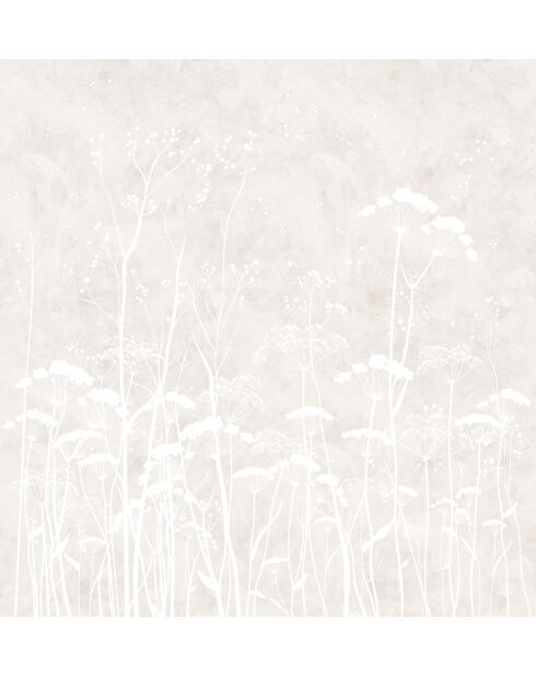 Papel pintado panorámico White Ombelles - 288x300 cm