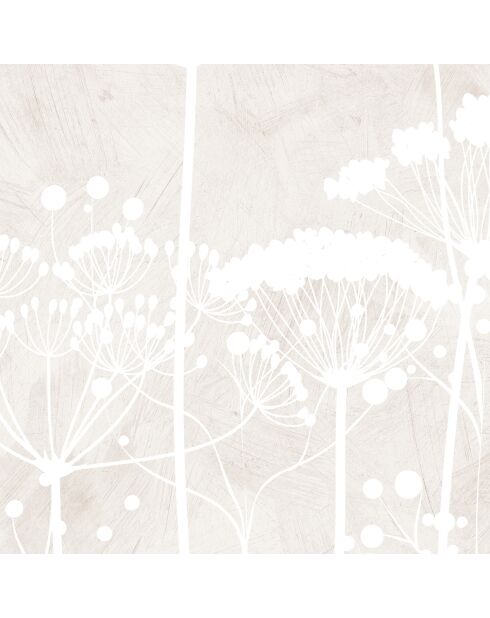 Papel pintado panorámico White Ombelles - 288x300 cm