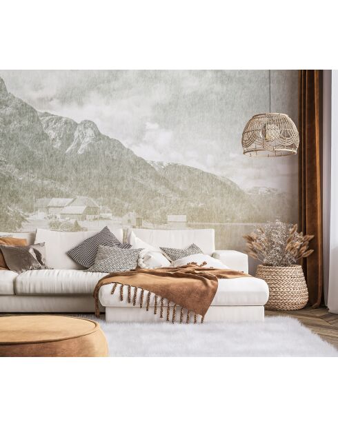 Papier peint panoramique Norvège multicolore - 384x270 cm