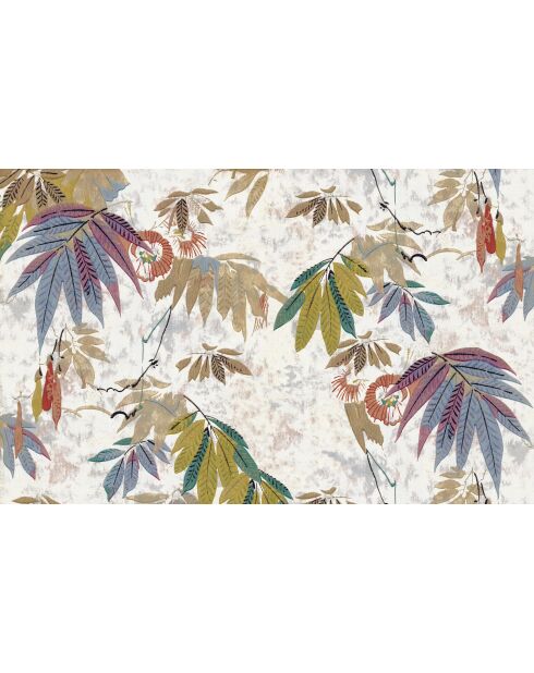 Panoramisch meerkleurig Foliage behang - 480x300 cm