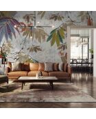 Panoramisch meerkleurig Foliage behang - 480x300 cm