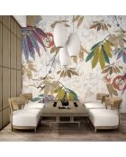 Panoramisch meerkleurig Foliage behang - 480x300 cm