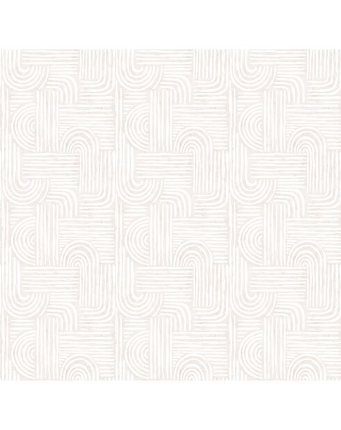 Kreidecremefarbene Panorama-Tapete - 288x280 cm