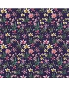 Carta da parati panoramica viola con fiori di Denise - 288x290 cm