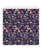Carta da parati panoramica viola con fiori di Denise - 288x290 cm