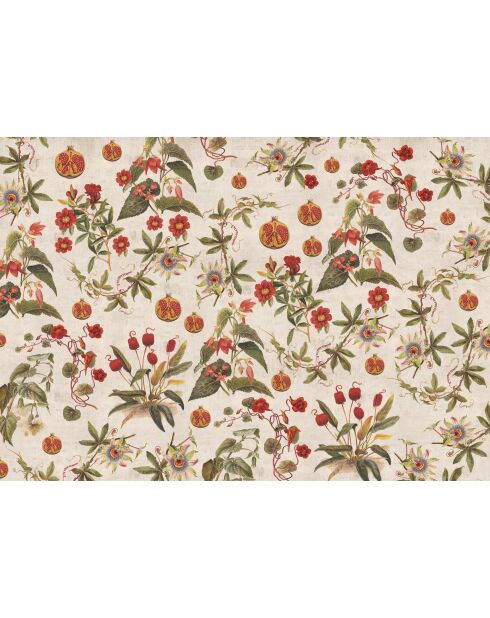 Panoramisch behang Grenades & Flowers veelkleurig - 384x270 cm