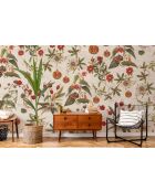 Panoramisch behang Grenades & Flowers veelkleurig - 384x270 cm