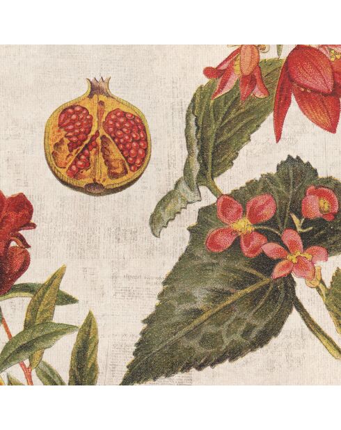 Panoramisch behang Grenades & Flowers veelkleurig - 384x270 cm