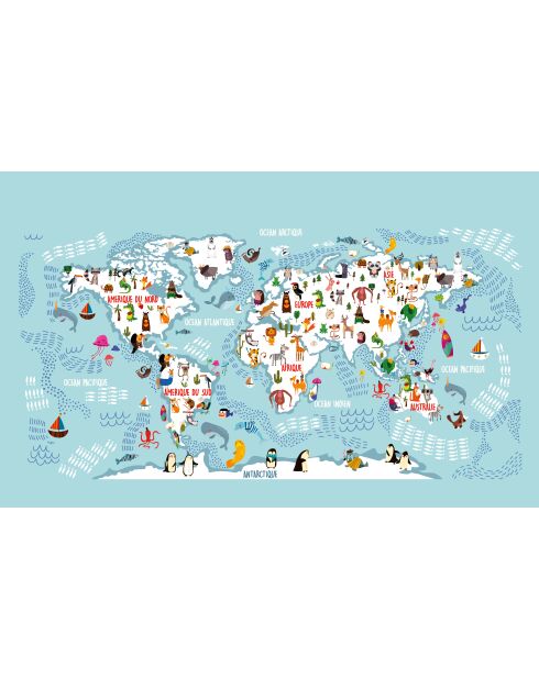 Papel pintado panorámico multicolor Wonderful Planet - 432x270 cm
