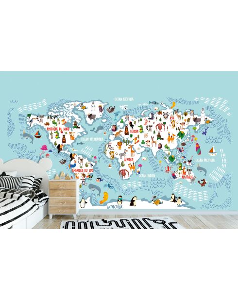Papel pintado panorámico multicolor Wonderful Planet - 432x270 cm