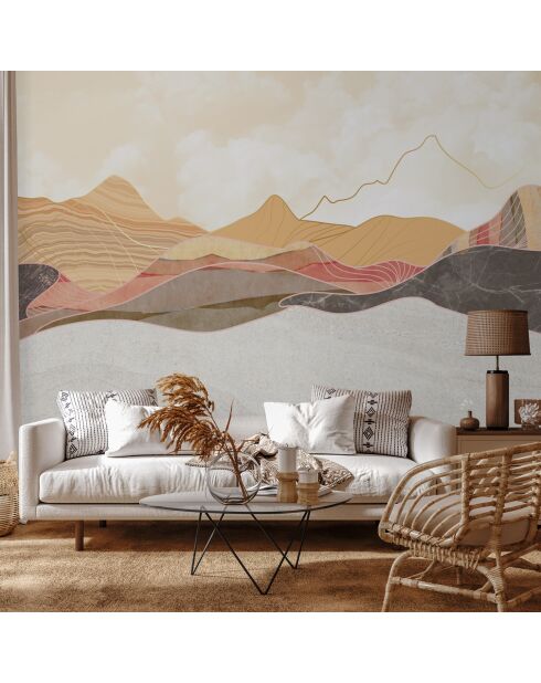 Papier peint panoramique Sirocco beige - 336x280 cm