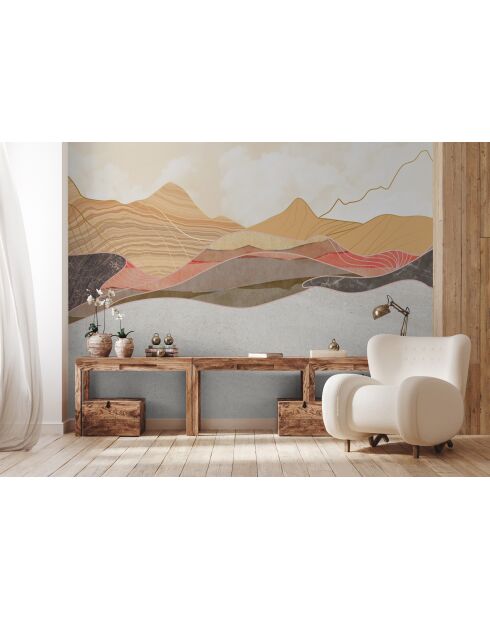 Papier peint panoramique Sirocco beige - 336x280 cm
