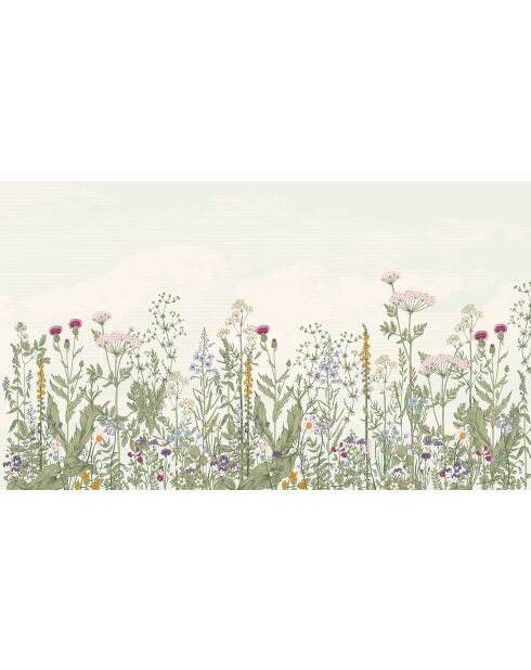 Carta da parati panoramica multicolore Centaurée - 480x280 cm