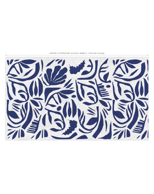 Papel pintado panorámico Blue Matis - 480x280 cm