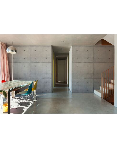 Panoramisch behang Loft Béton gris - 384x335 cm