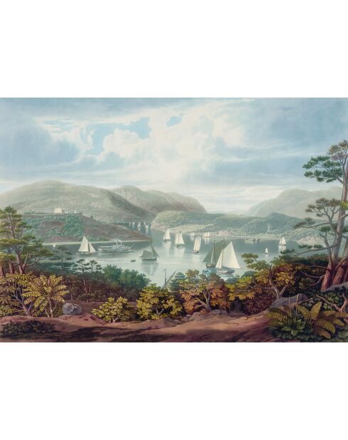 Papier peint panoramique Hudson river multicolore - 384x270 cm