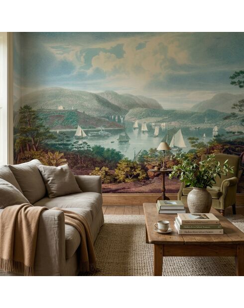 Papier peint panoramique Hudson river multicolore - 384x270 cm
