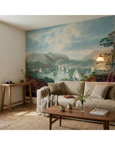 Papier peint panoramique Hudson river multicolore - 384x270 cm