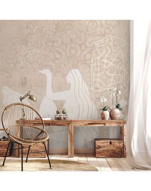 Mahsa Sand-Panorama-Tapete - 288x280 cm