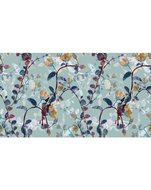 Mehrfarbige Panorama-Tapete Efeu - 480x270 cm