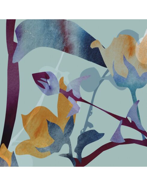 Mehrfarbige Panorama-Tapete Efeu - 480x270 cm