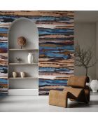 Shibori panoramabehang veelkleurig - 288x290 cm