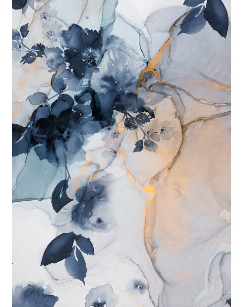 Carta da parati panoramica Marble&Flowers multicolore - 192x270 cm