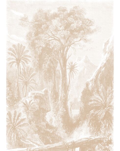 Carta da parati panoramica con sabbia della giungla del Madagascar - 192x270 cm