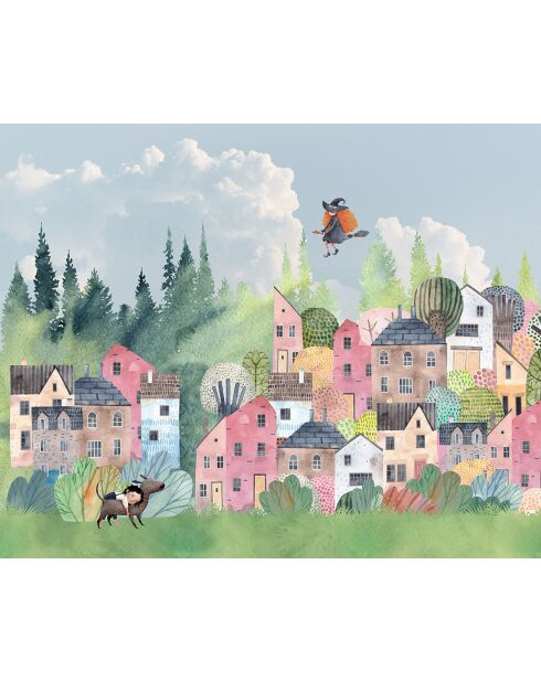 Charlotte panoramabehang veelkleurig - 336x270 cm