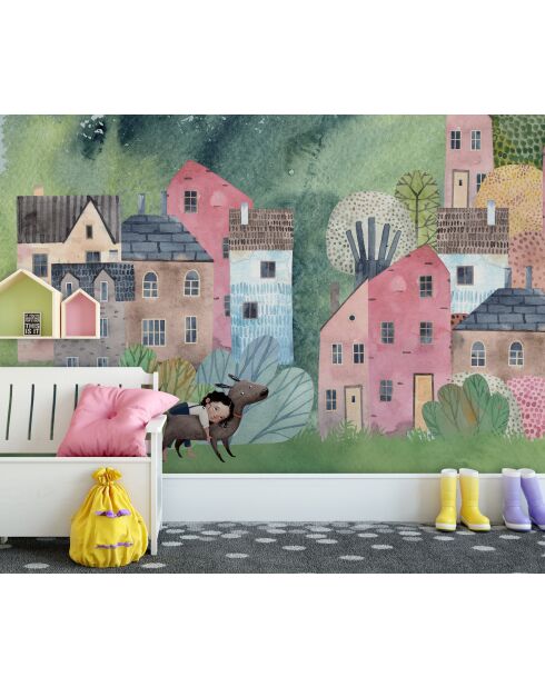 Charlotte panoramabehang veelkleurig - 336x270 cm