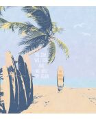 Papier peint panoramique Wave Surfer multicolore - 240x270 cm