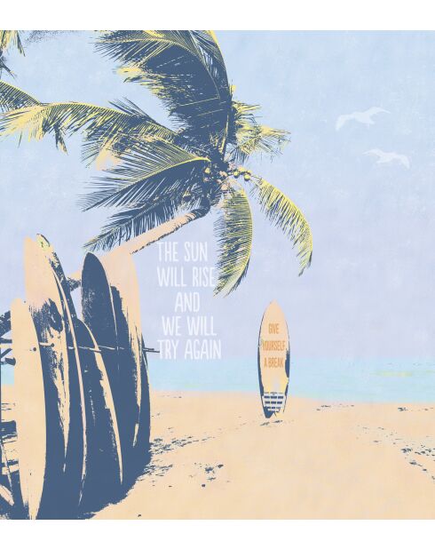 Papier peint panoramique Wave Surfer multicolore - 240x270 cm