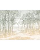 Panoramisch behang Les Pins veelkleurig - 384x280 cm