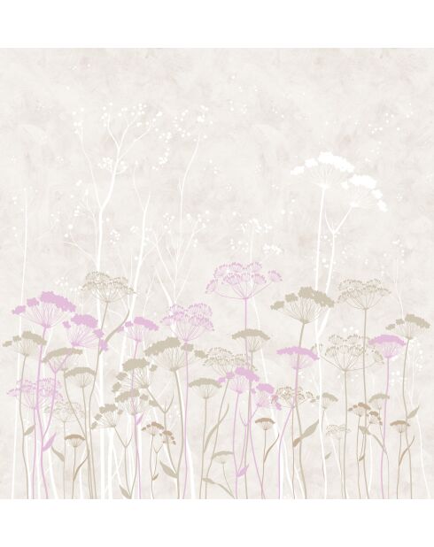 Panoramisch behang Pink Ombelles - 288x300 cm