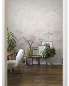 Panoramisch behang Pink Ombelles - 288x300 cm